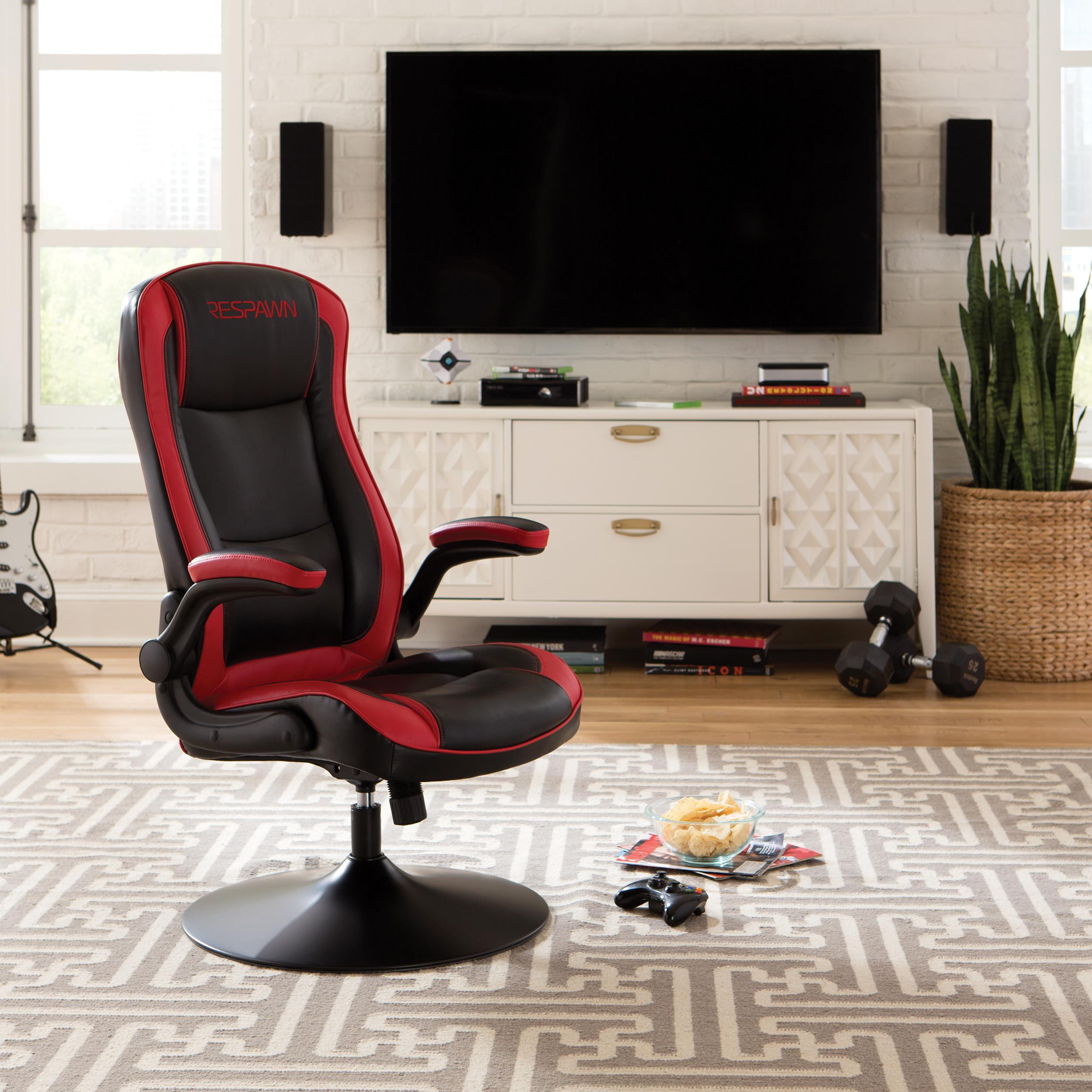 RESPAWN-800 Racing Style Gaming Rocker Chair, Rocking Gaming Chair, in Blue (RSP-800-BLK-BLU)