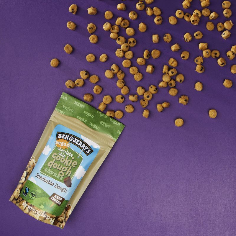 Ben & Jerry's Vegan Frozen Chocolate Chip Cookie Dough Chunks Snackable Dough - 8oz