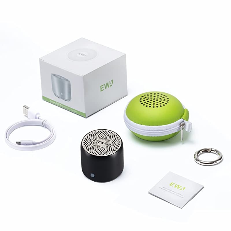 Travel Case Packed  A106 Pro Portable Bluetooth Speaker with Custom Bass Radiator Brief Design IP67 Waterproof Perfect Mini Speaker for Shower Room Bike Car Black