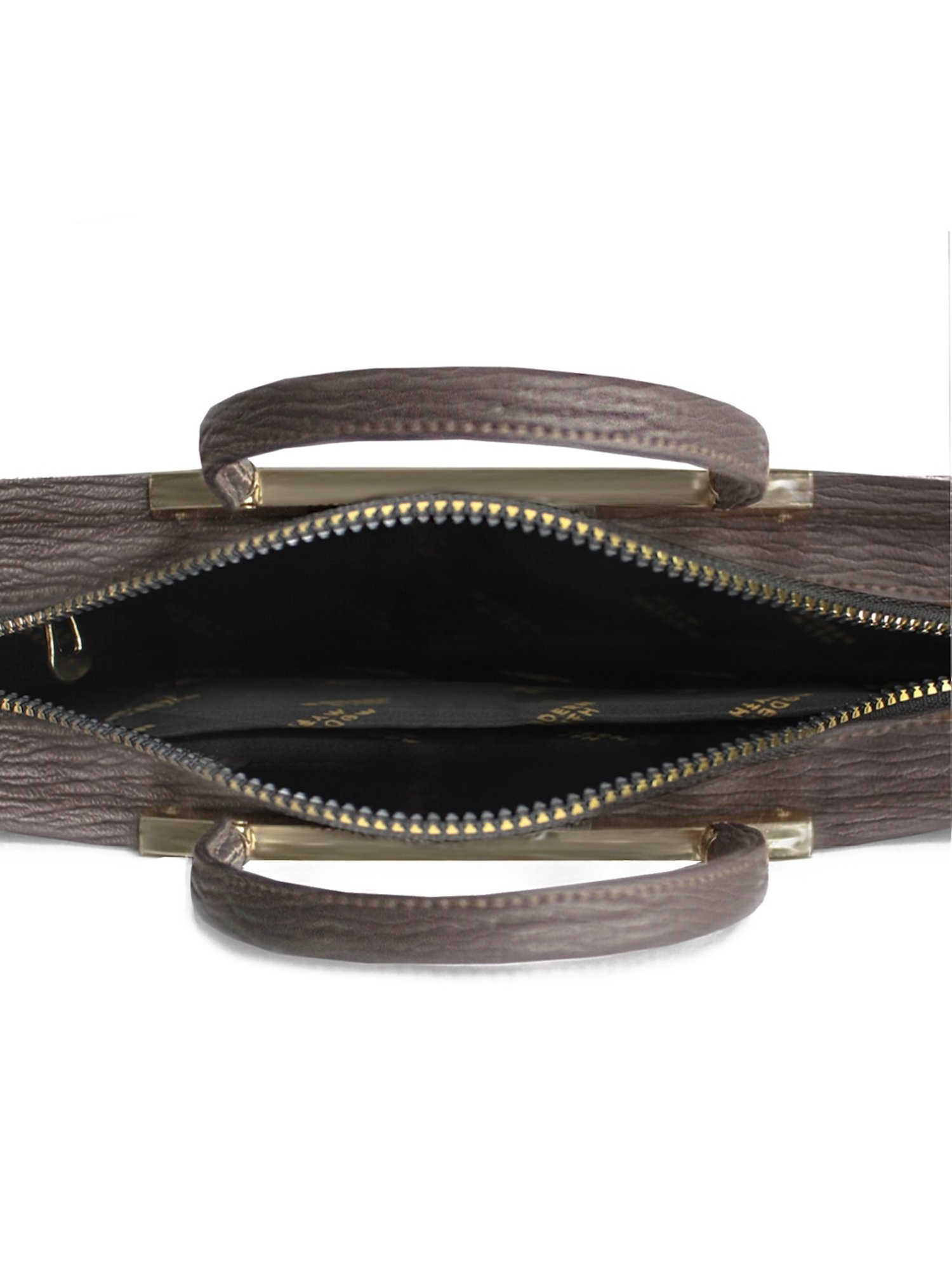 Modern Myth Grey Textured Medium Satchel Handbag