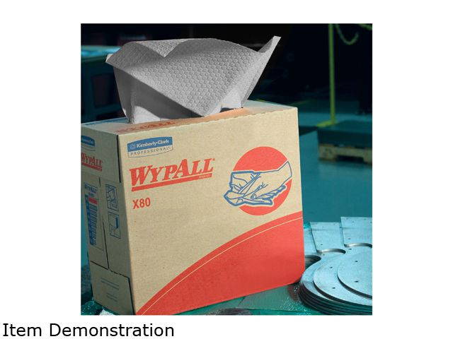WypAll X80 Reusable Wipes (41048), Extended Use Cloths Pop-Up Box Format, White, 80 Sheets / Box; 5 Boxes / Case; 400 Sheets / Case
