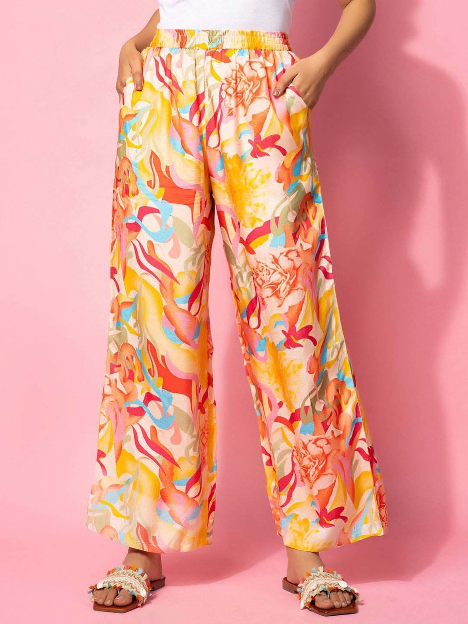 Libas Multicoloured Printed Silk Blend Co-Ords