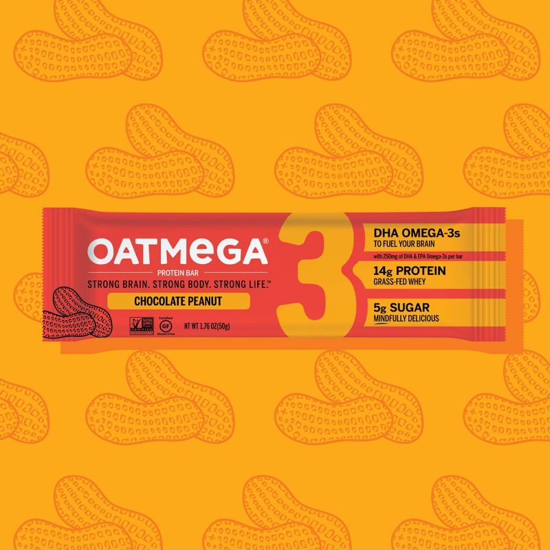 Oatmega Protein & Omega-3 Bar - Chocolate Peanut Butter - 12ct