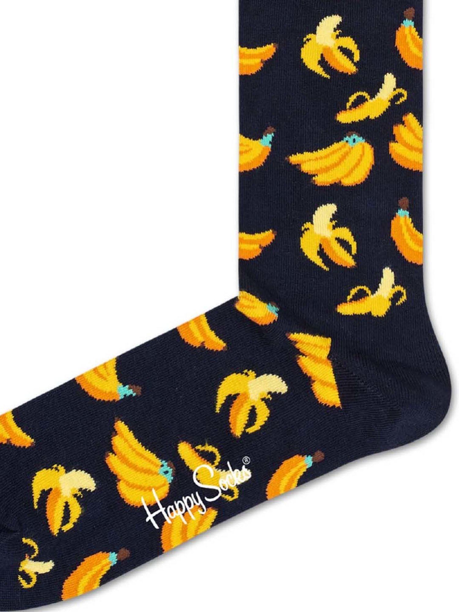 Happy Socks Banana Blue & Yellow Cotton Printed Socks (41-46)