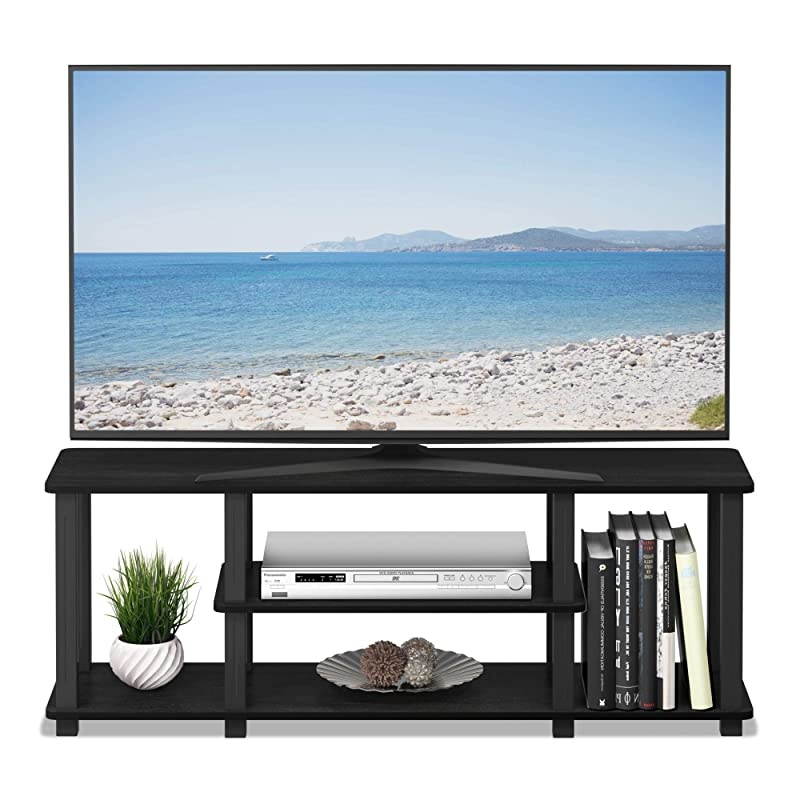 TurnSTube No Tools 3D 3Tier Entertainment TV Stands Square AmericanoBlack