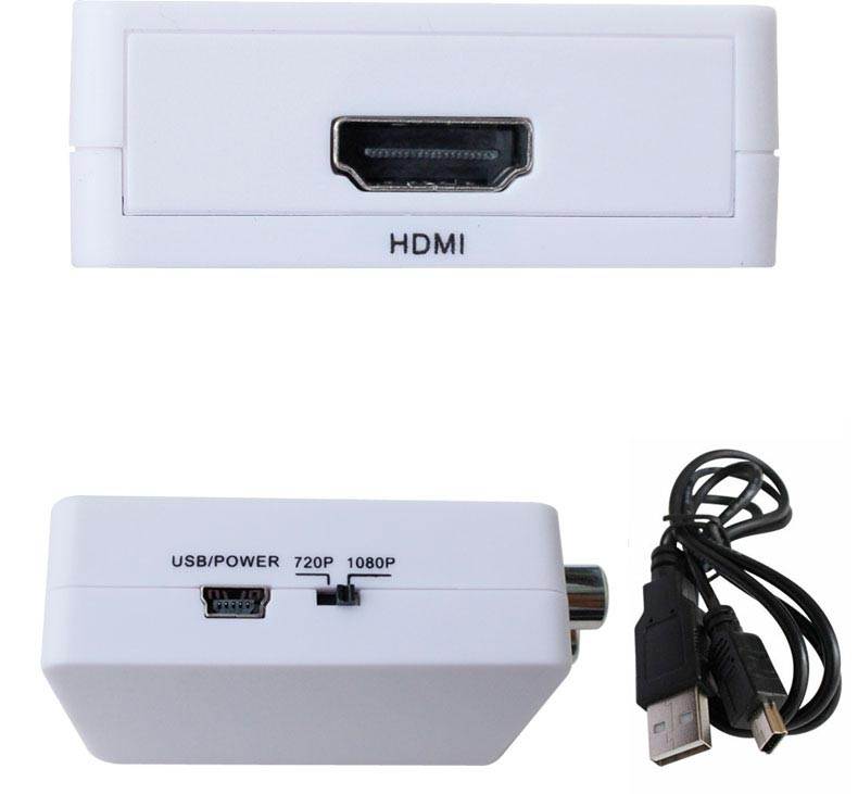 RCA to HDMI Converter, easyday 1080P AV to HDMI Video Converter Mini RCA Composite CVBS Adapter for PC Laptop Xbox PS4 PS3 TV STB VHS VCR Camera DVD