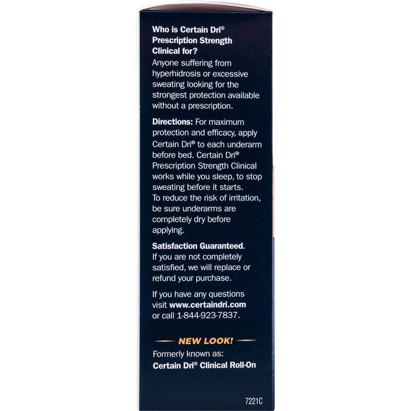 Certain Dri Prescription Strength Clinical Roll-On Antiperspirant - 3.6oz/3pk