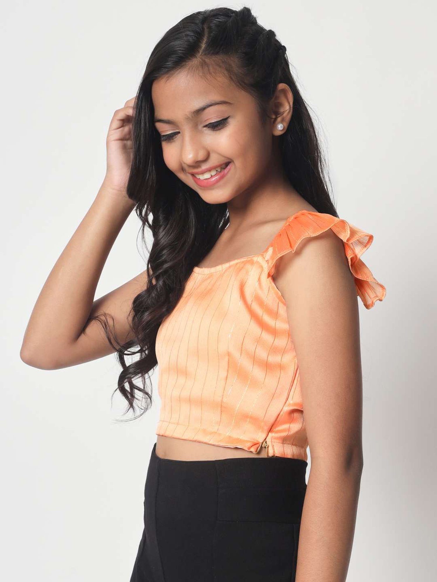 studiorasa Kids Orange Striped Top