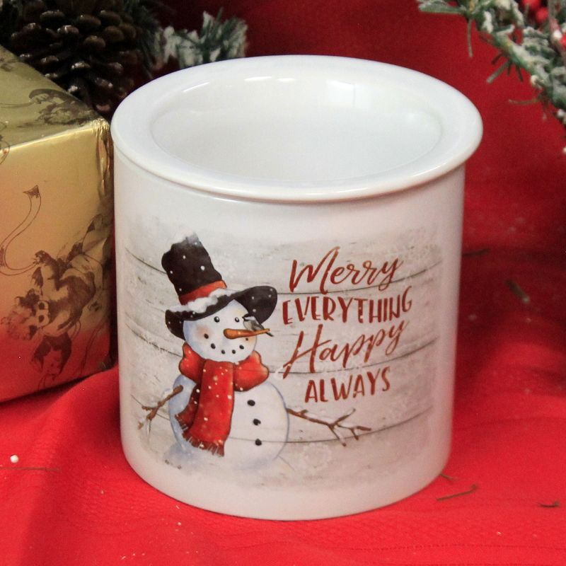 Tabletop 5.5" Merry Christmas Dip Chiller Snowman Party Christmas Carson Home Accents  -  Serving Bowls