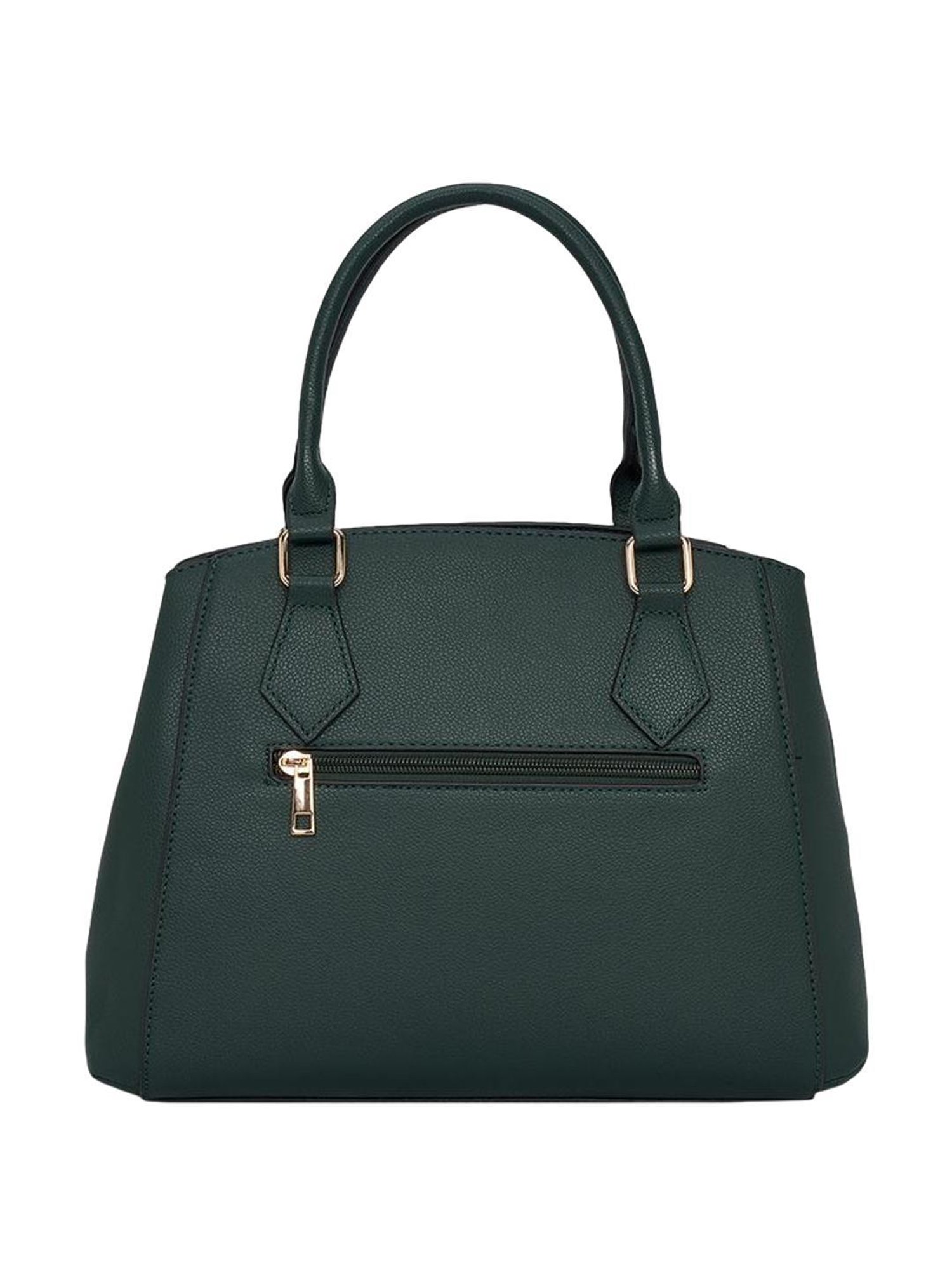 Forever Glam by Pantaloons Forest Green Solid Handbag