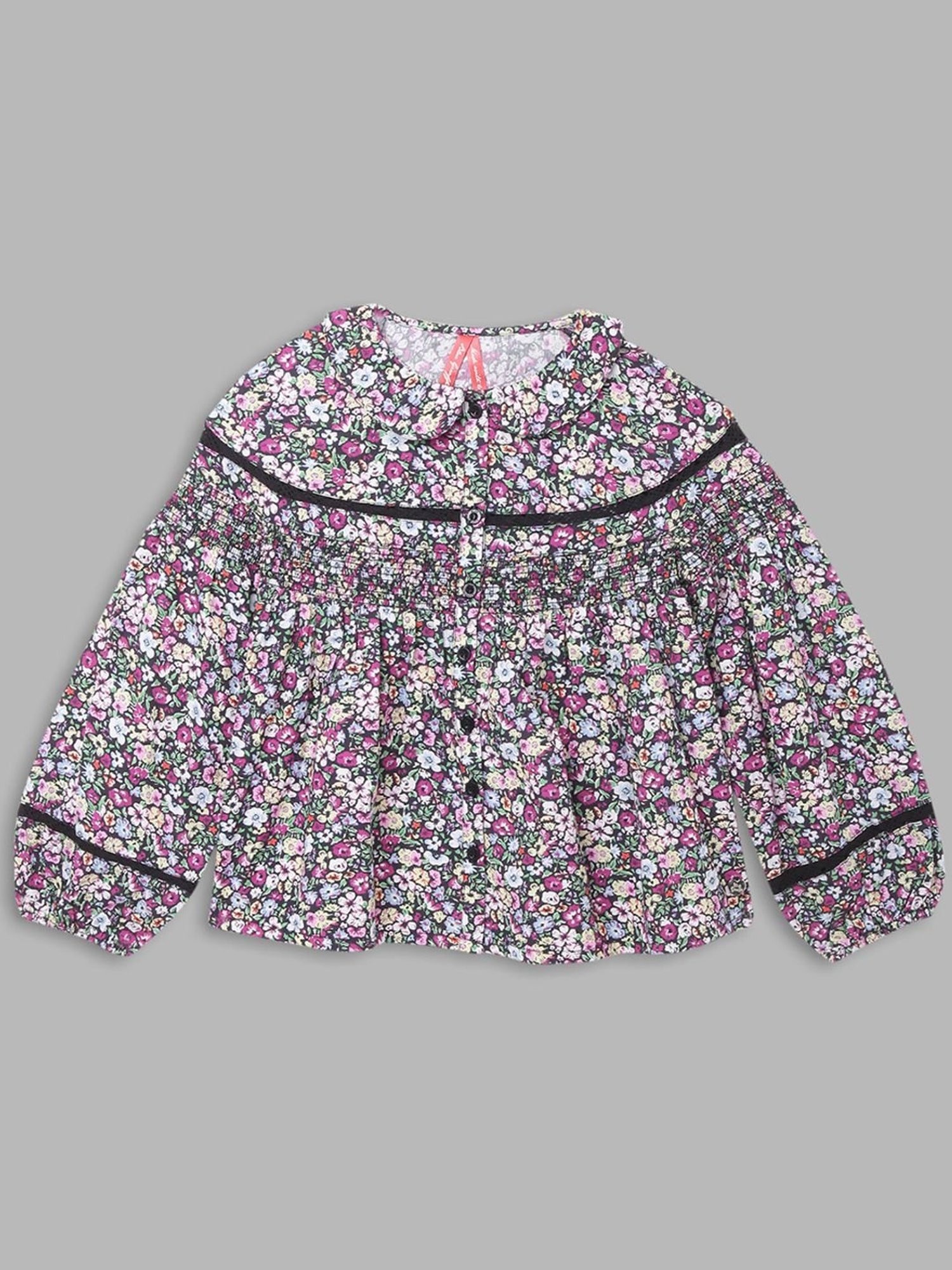 KIDS ONLY Anthracite Black Cotton Printed T-Shirt