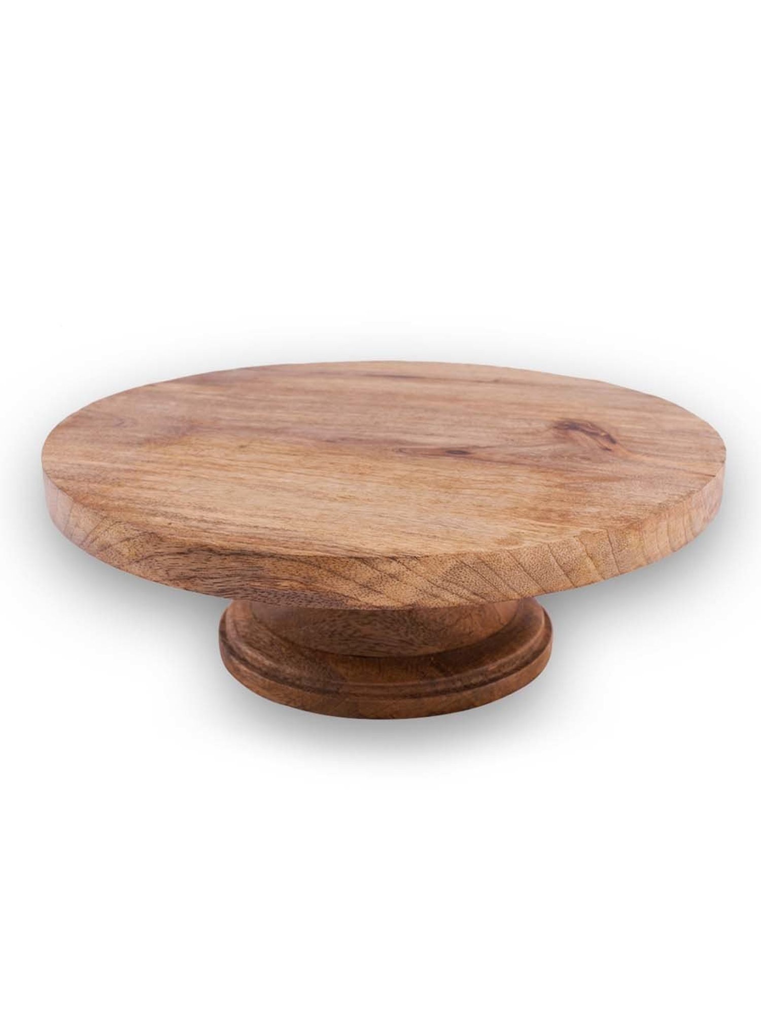 Homesake Brown Wooden 30 cm Cake Stand - Set of 1