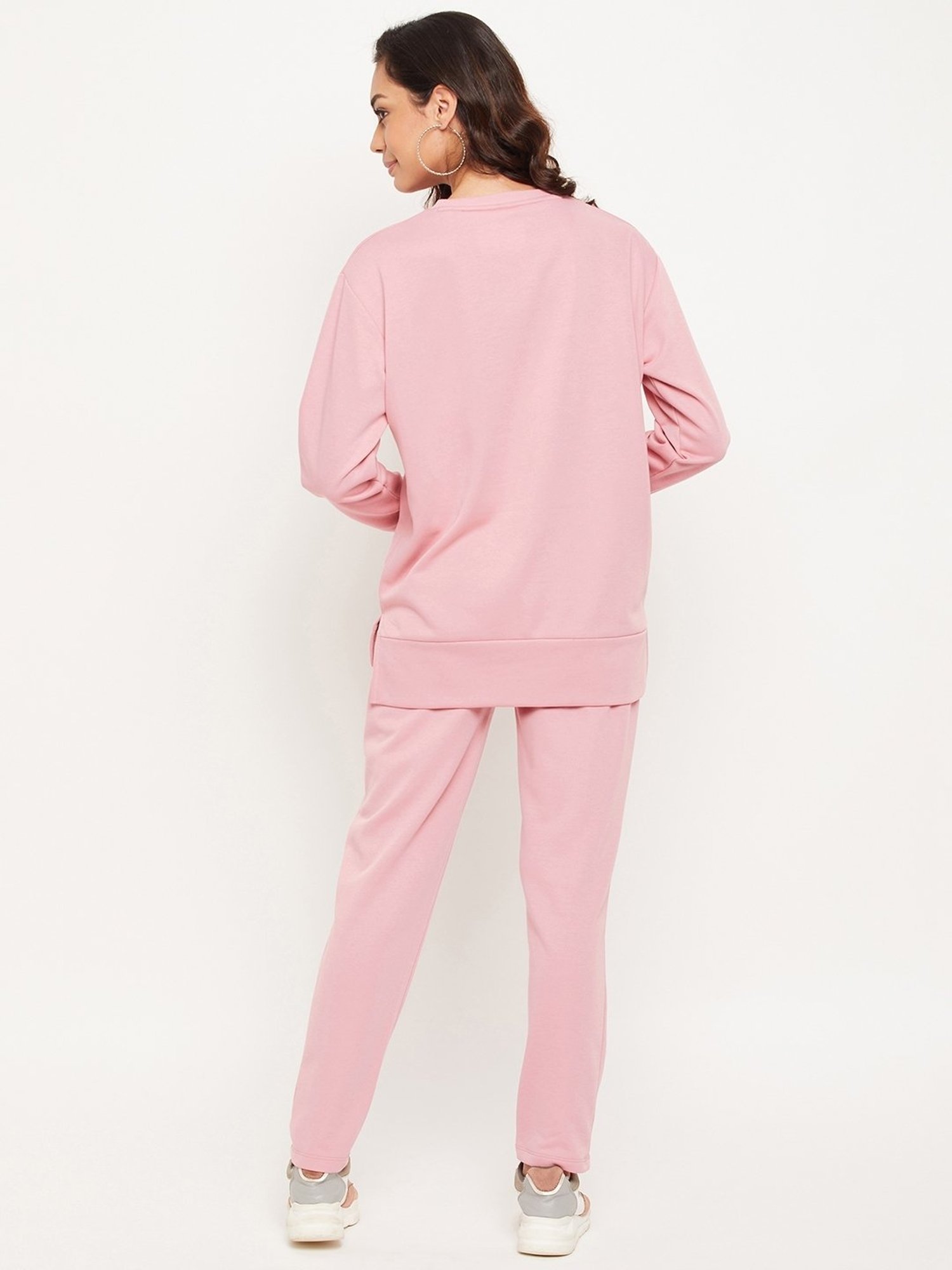 EDRIO Pink Regular Fit Track Suit