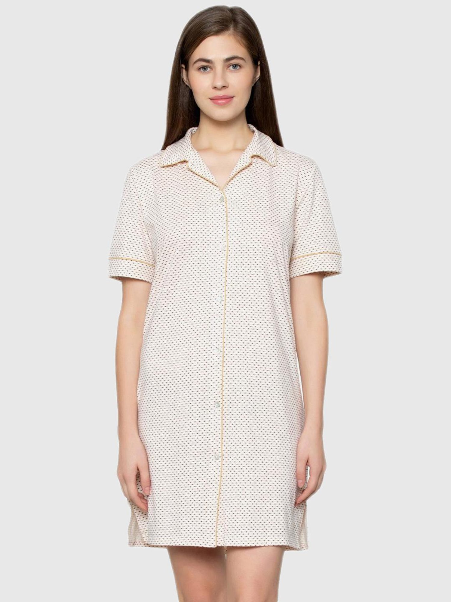 Triumph Beige Polka Dot Night Dress