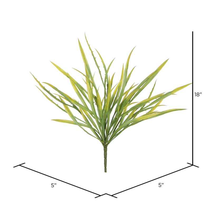 Vickerman 18" Artificial Green Spiked Grass Spray..