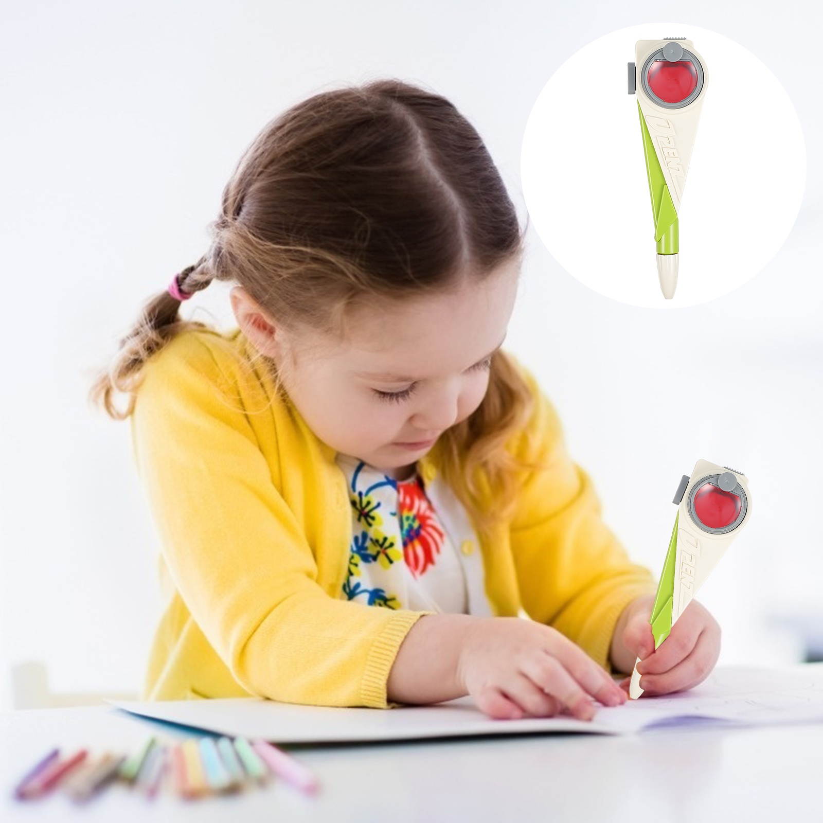 Kid Toy Pen Learning Ballpoint Pen Play and Experience Write and Draw Pen