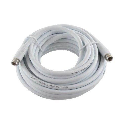 25' RG6 White Coaxial Cable
