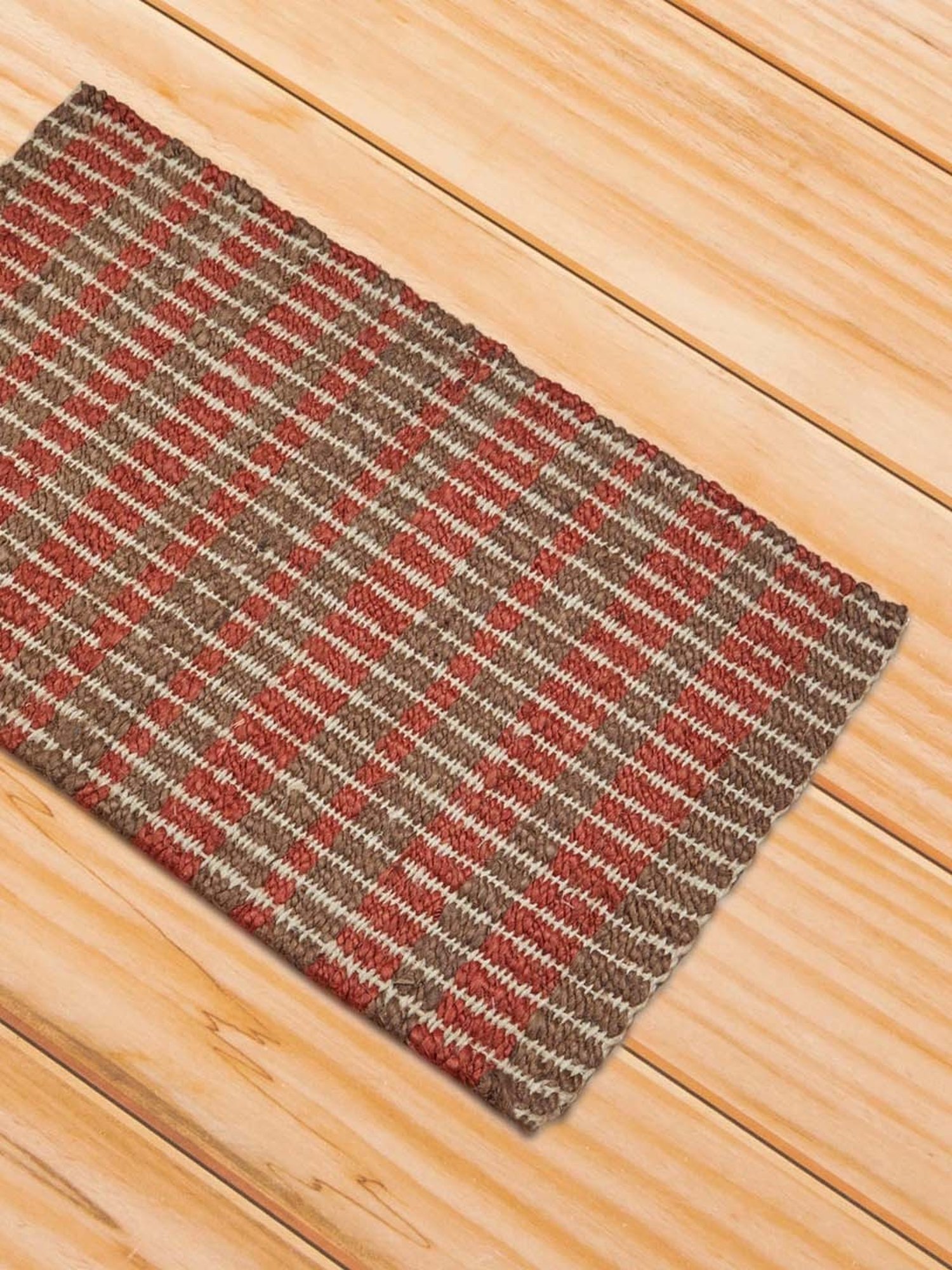 Fabindia Home Standalone Rust Jute Foot Mat