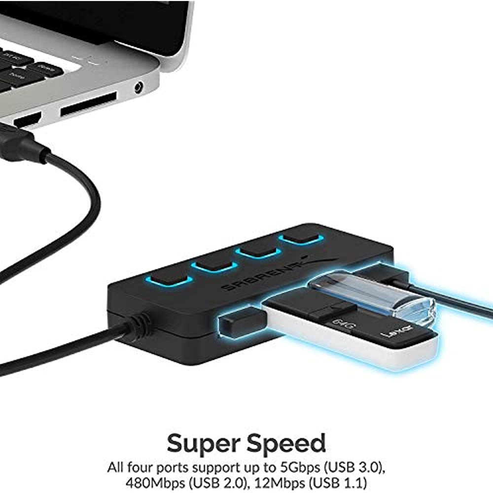 Madeng USB 3.0 HUB Adapter Extender Mini Splitter Box 3 Ports for PC Laptop Macbook Mobile Phone High Speed U Disk Reader