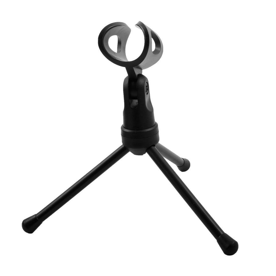 uxcell PC Laptop Computer Adjustable Stand 3.5mm Jack Condenser Sound Podcast Studio Microphone Black