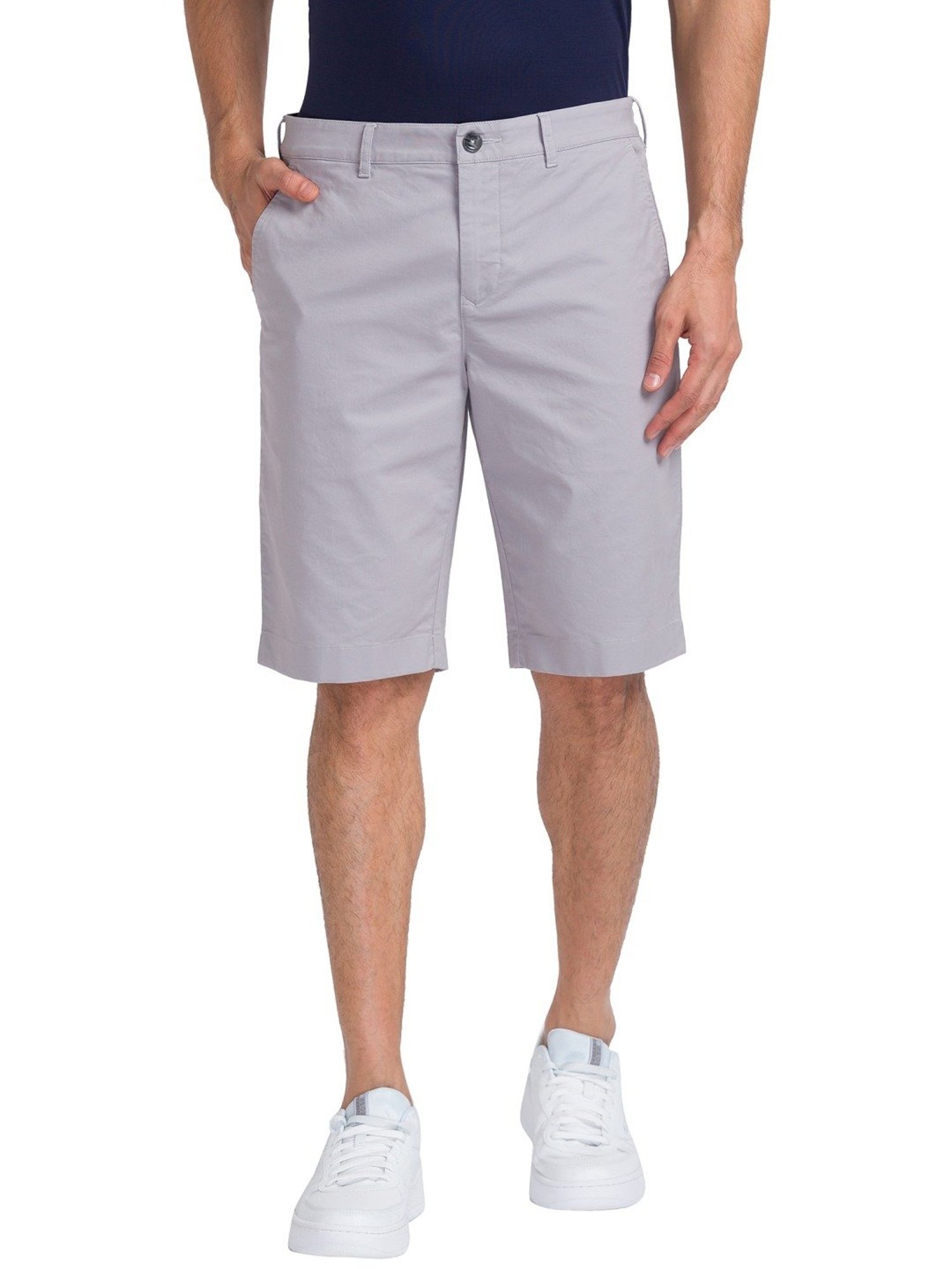 ColorPlus Grey Contemporary Fit Shorts
