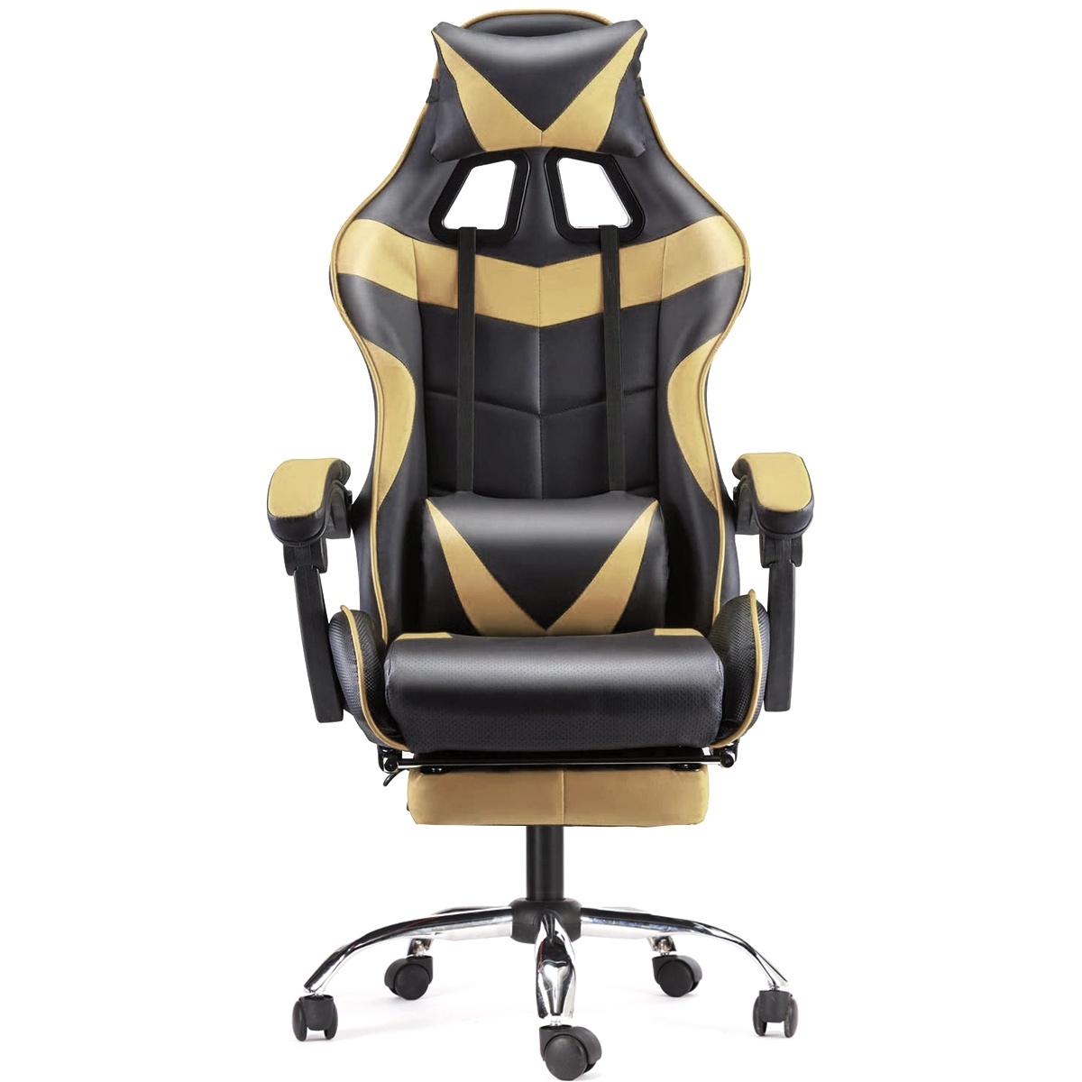 Leather Home Office Gaming Chair High Back Swivel Recliner Seat with Footrest