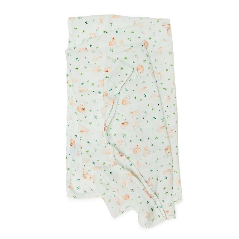 Loulou Lollipop Muslin Swaddle Blanket - Bunny Meadow