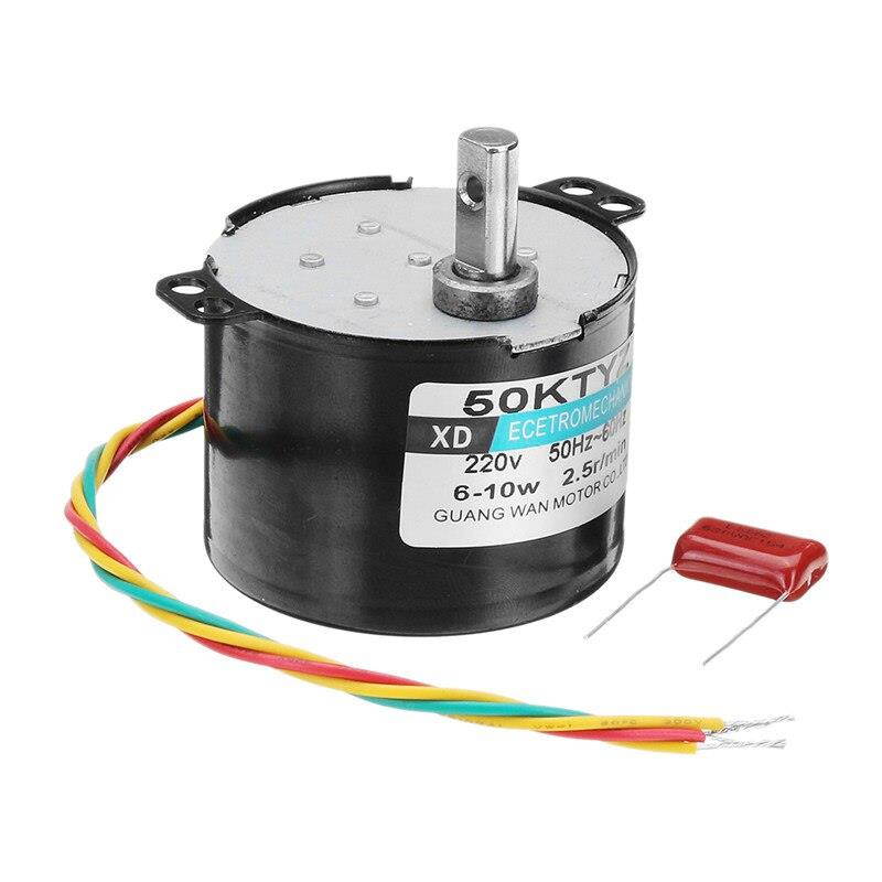 50Ktyz Ac220V 10W 0.5A 2.5R/ Min Permanent Magnet Synchronous Motor Ac Gear Reduction Motor Cw / Ccw