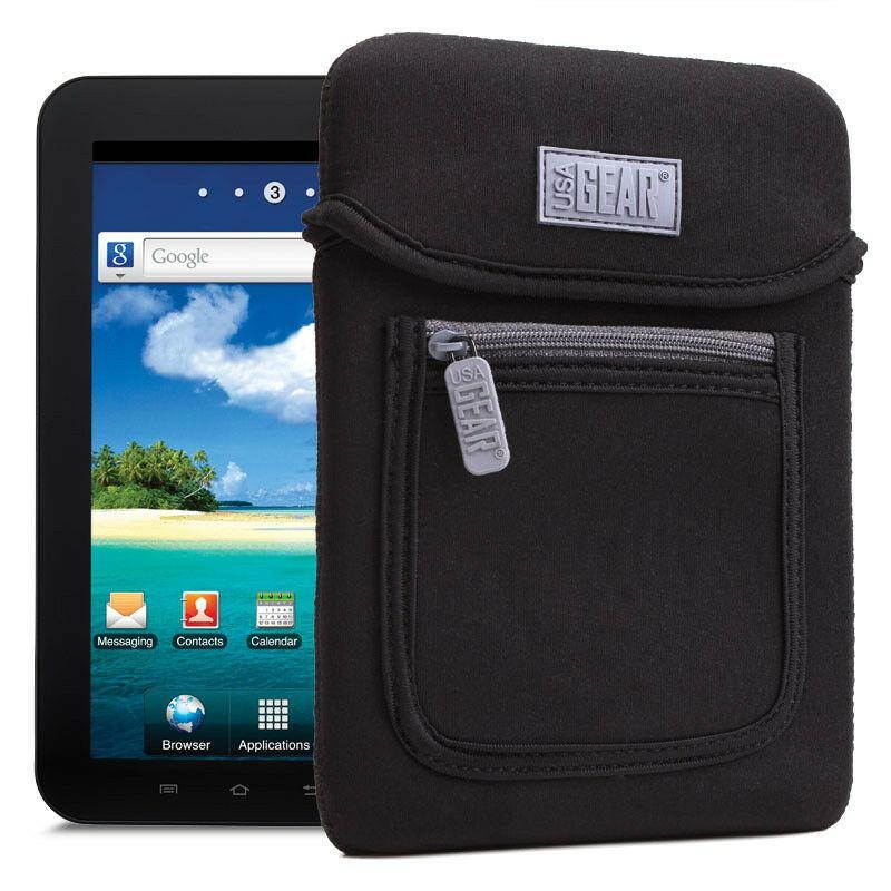 Protective Tablet Cover w/Fitted Neoprene , Easy-Grip Handle & Accessory Pocket