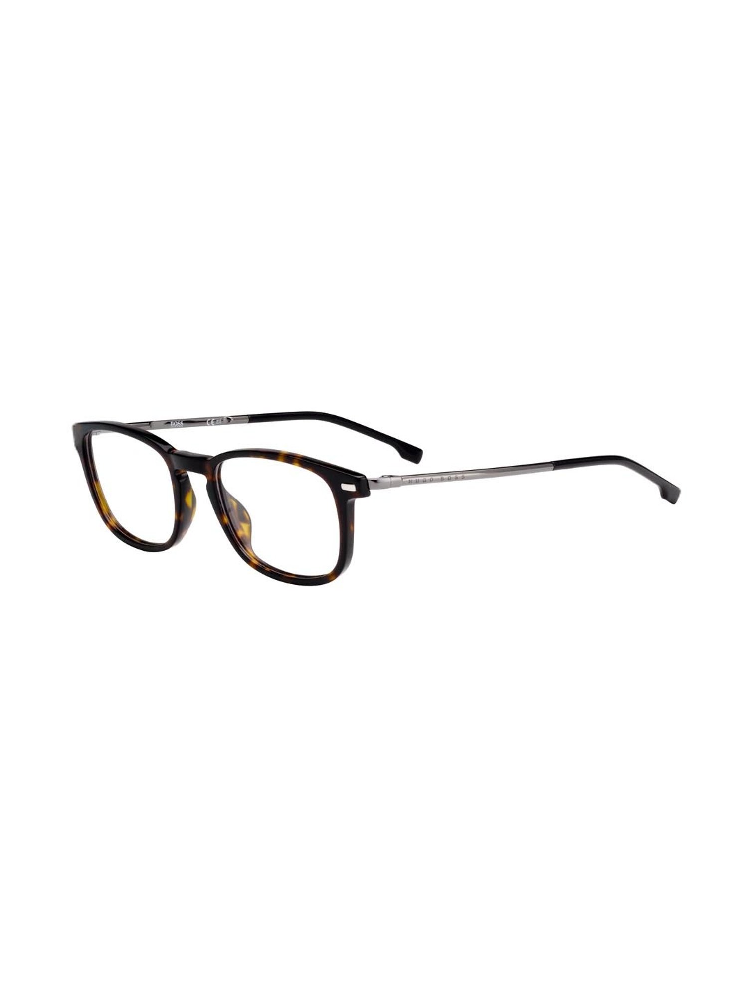 Hugo Boss Brown Rectangular Eye Frames for Men