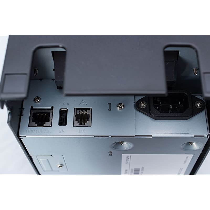 TSP143IIILAN Ethernet (LAN) Thermal Receipt Printer with Auto-cutter and Internal Power Supply - Gray