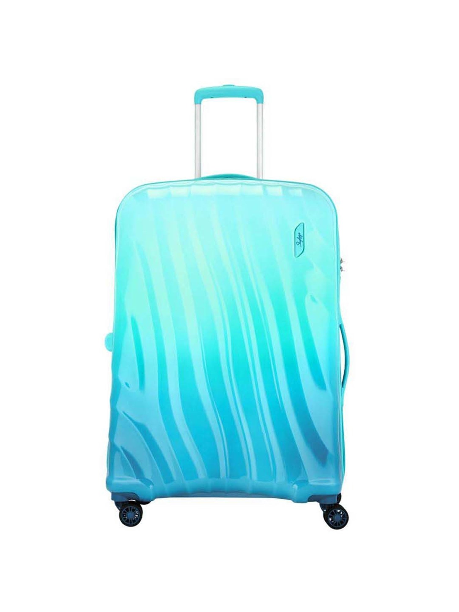 Skybags Openskies Blue Textured Hard Large Trolley Bag - 55 cm