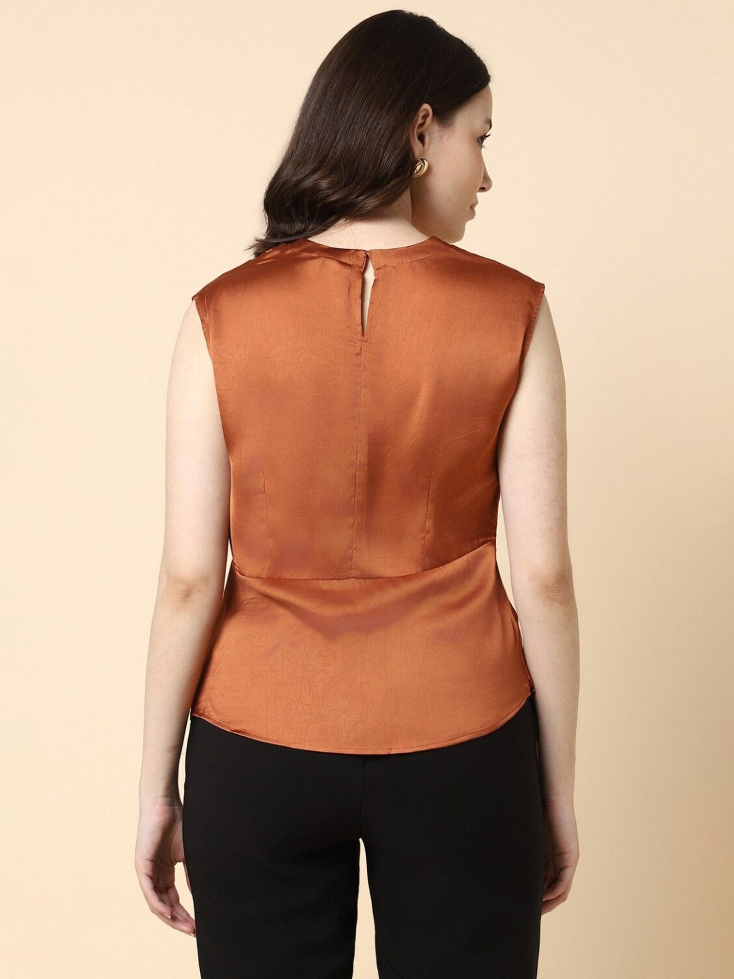 Allen Solly Brown Regular Fit Top