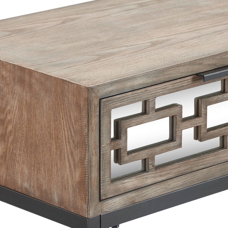 Hayworth Mirrored Console Table Gray - Finch