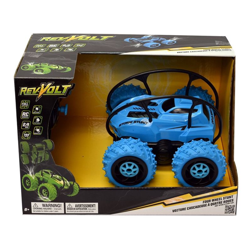 Goodly Toys RevVolt Four Wheel Stunt RC Vehicle - Blue