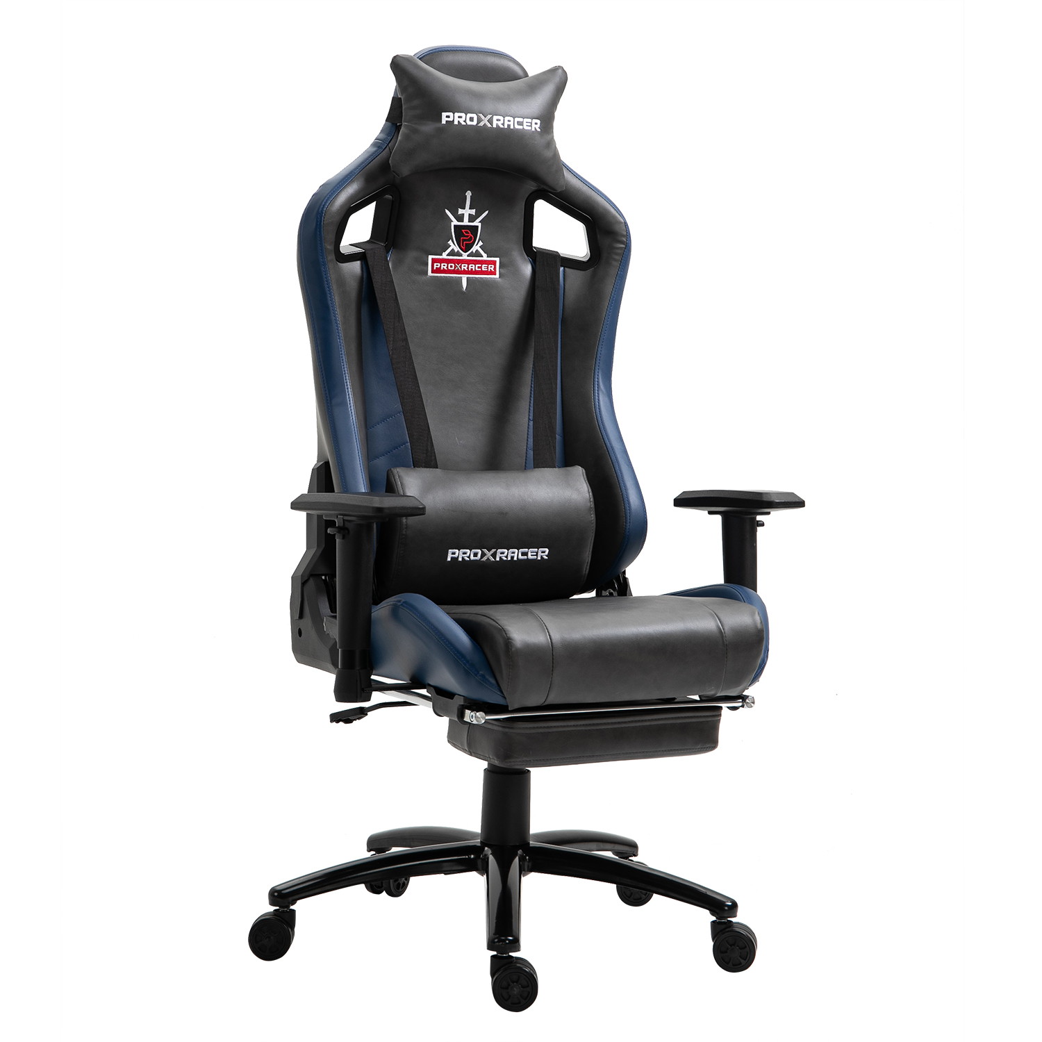 Walsport High-Back Racing Gaming Chair Office Chair Recliner Computer Chair Adjustable PU Leather Desk Chair with Massage Lumbar Support Footrest