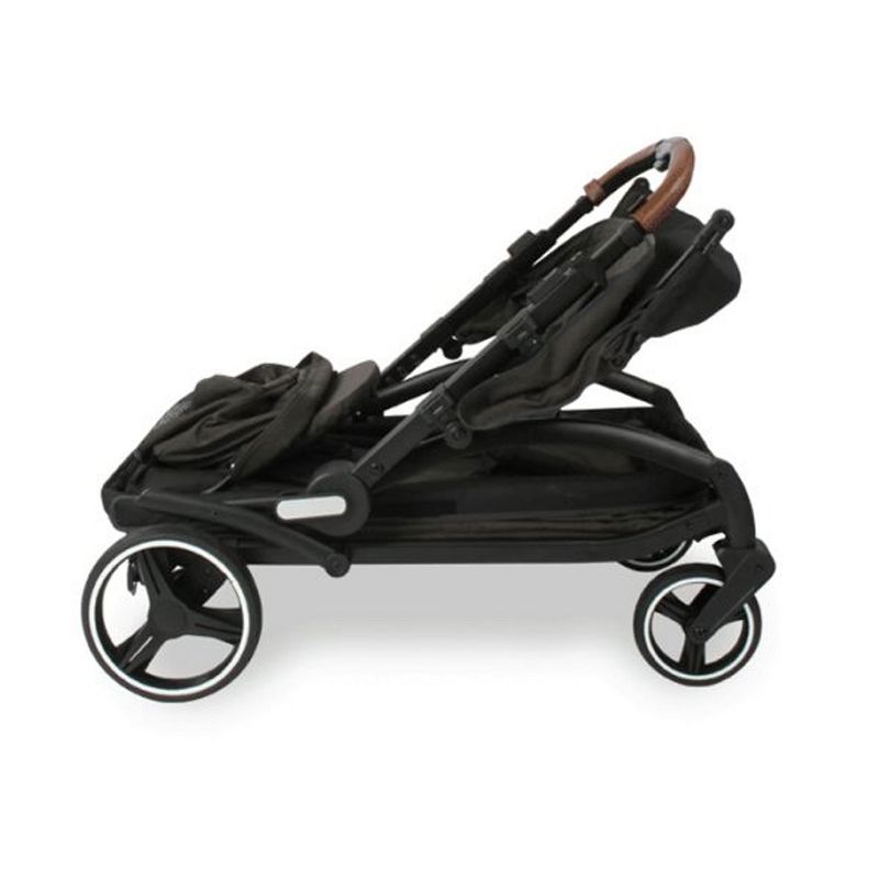 Keenz Class Push Pull Baby Toddler Kids Stroller Wagon with 1 Touch Brake, Foldable Design, Activity Tray, Storage Bin, and Removeable Canopy, Black