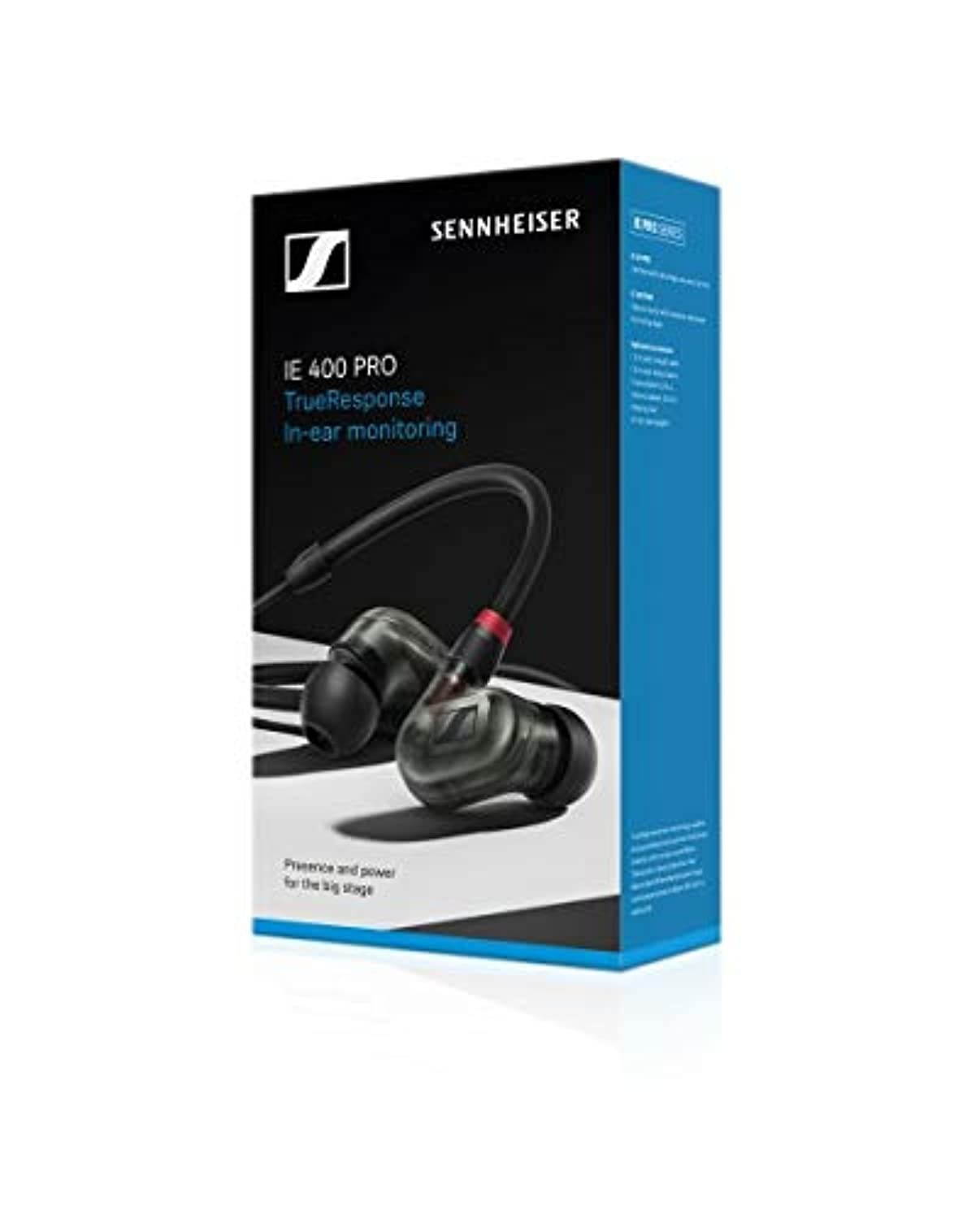 Sennheiser Pro Audio In-Ear Audio Monitor, IE 400 Pro Smokey Black Smoky (IE400PROSmokyBlack)