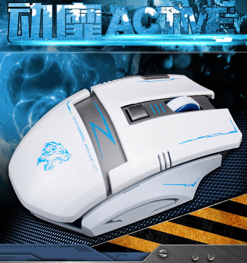 2.4G Wireless Rechargeable 2400DPI 6 Buttons Optical Usb Ergonomic Gaming Mouse