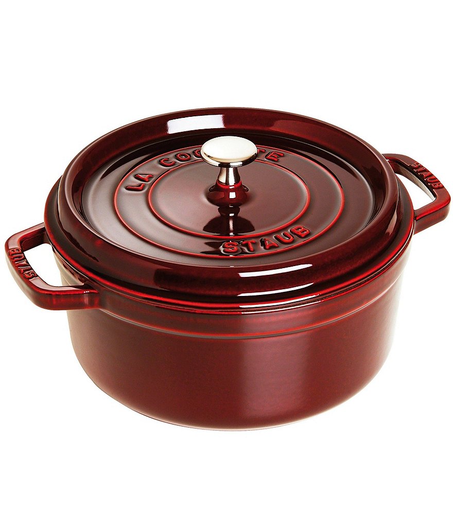 Staub Cast-Iron 5.5 QT Round Cocotte