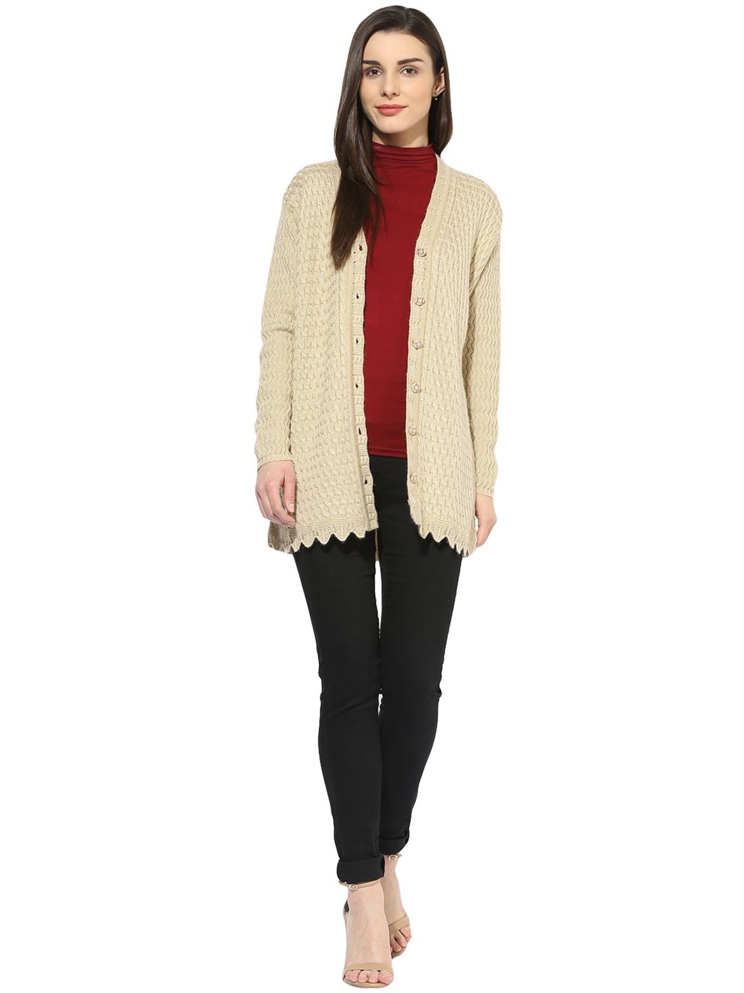 One Femme Beige Cardigan
