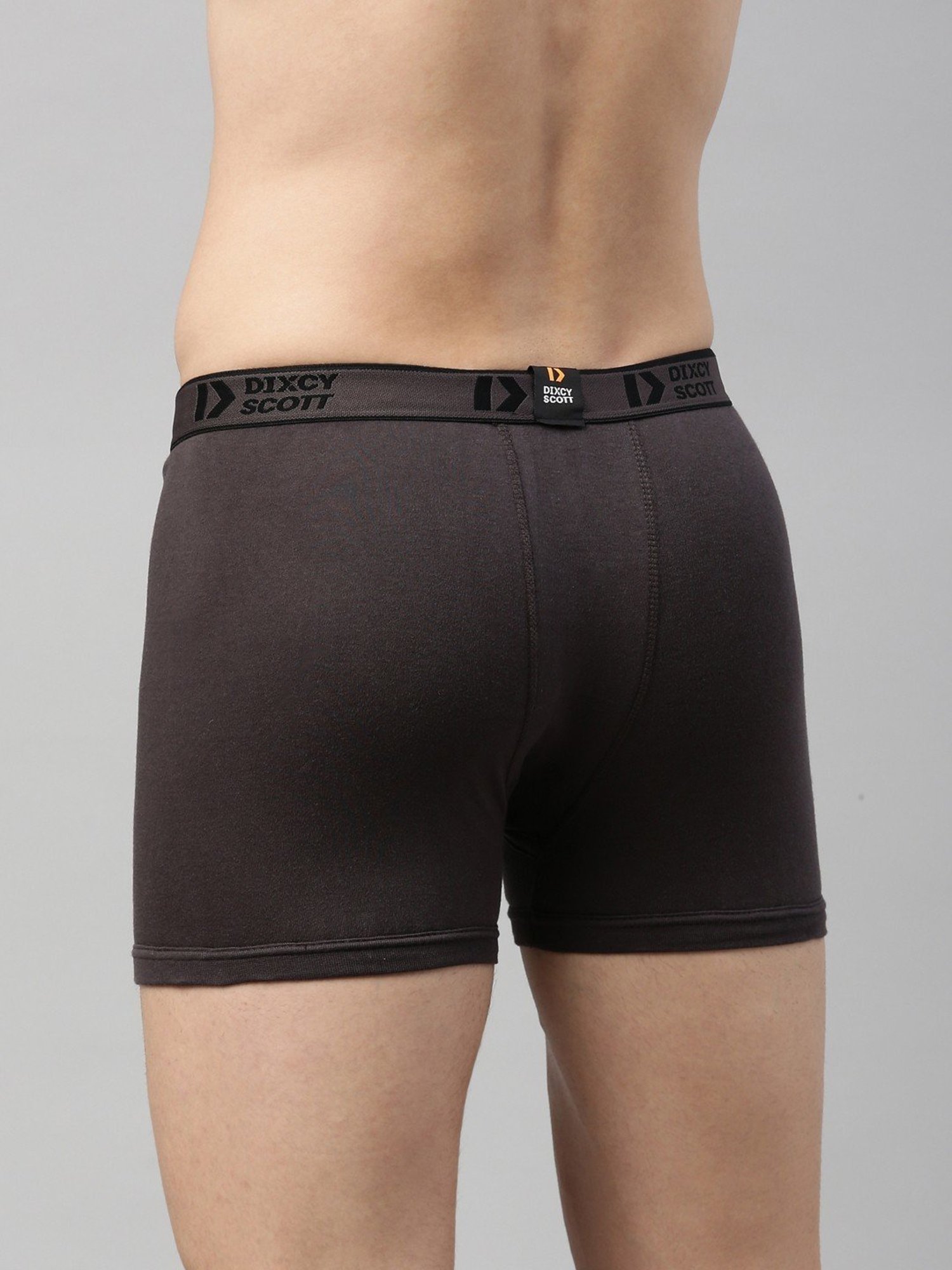 Dixcy Scott Originals Grey Cotton Regular Fit Trunks