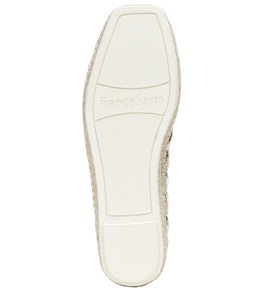 Franco Sarto Kiya Snake Print Leather Slip-On Espadrille Flats