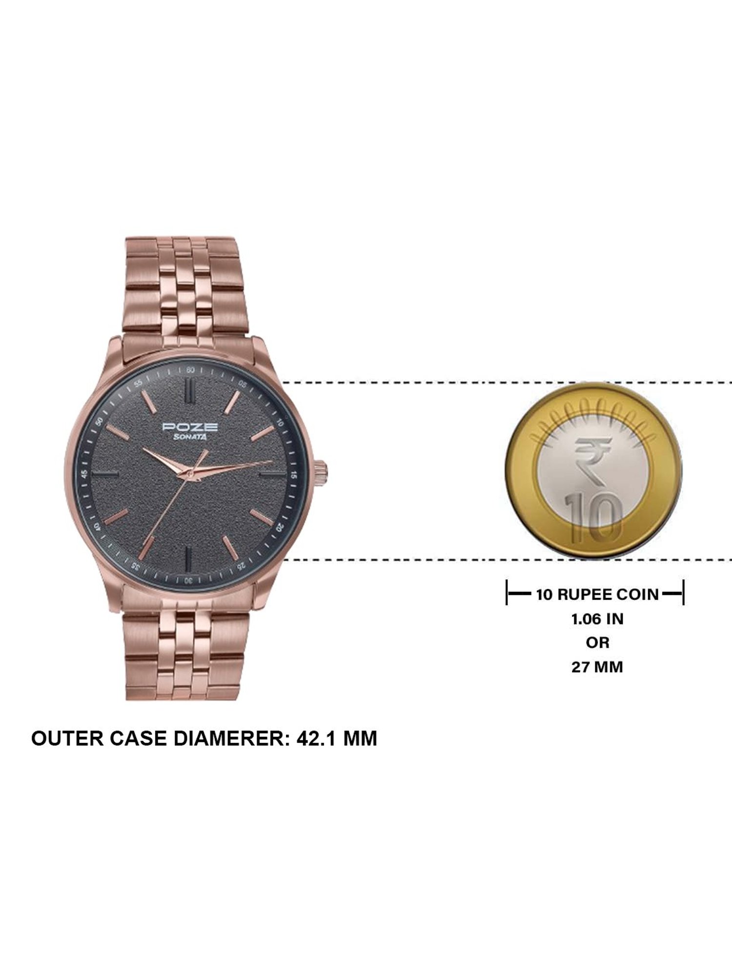 Sonata Poze 3.0 SP70048QM01W Analog Watch for Men