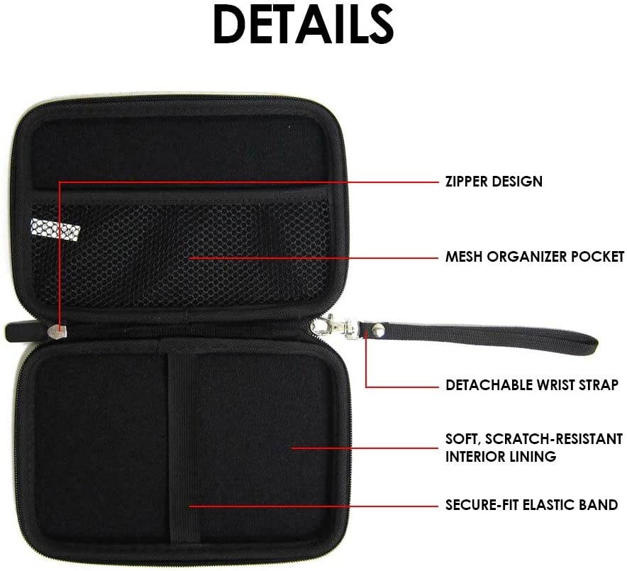 Ramtech 7-inch Hard Travel Carrying Case for 7" Rand McNally TND 700 710 720 LM 730 LM 740 750 Truck GPS + Stylus Pen & Screen Protector - HC7