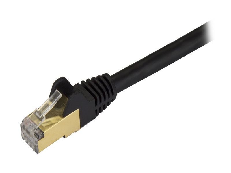 StarTech C6ASPAT6BK StarTech.com Cat6a Shielded Patch Cable - 6 ft. - Black - Snagless RJ45 Cable - Ethernet Cord - Cat 6a Cable