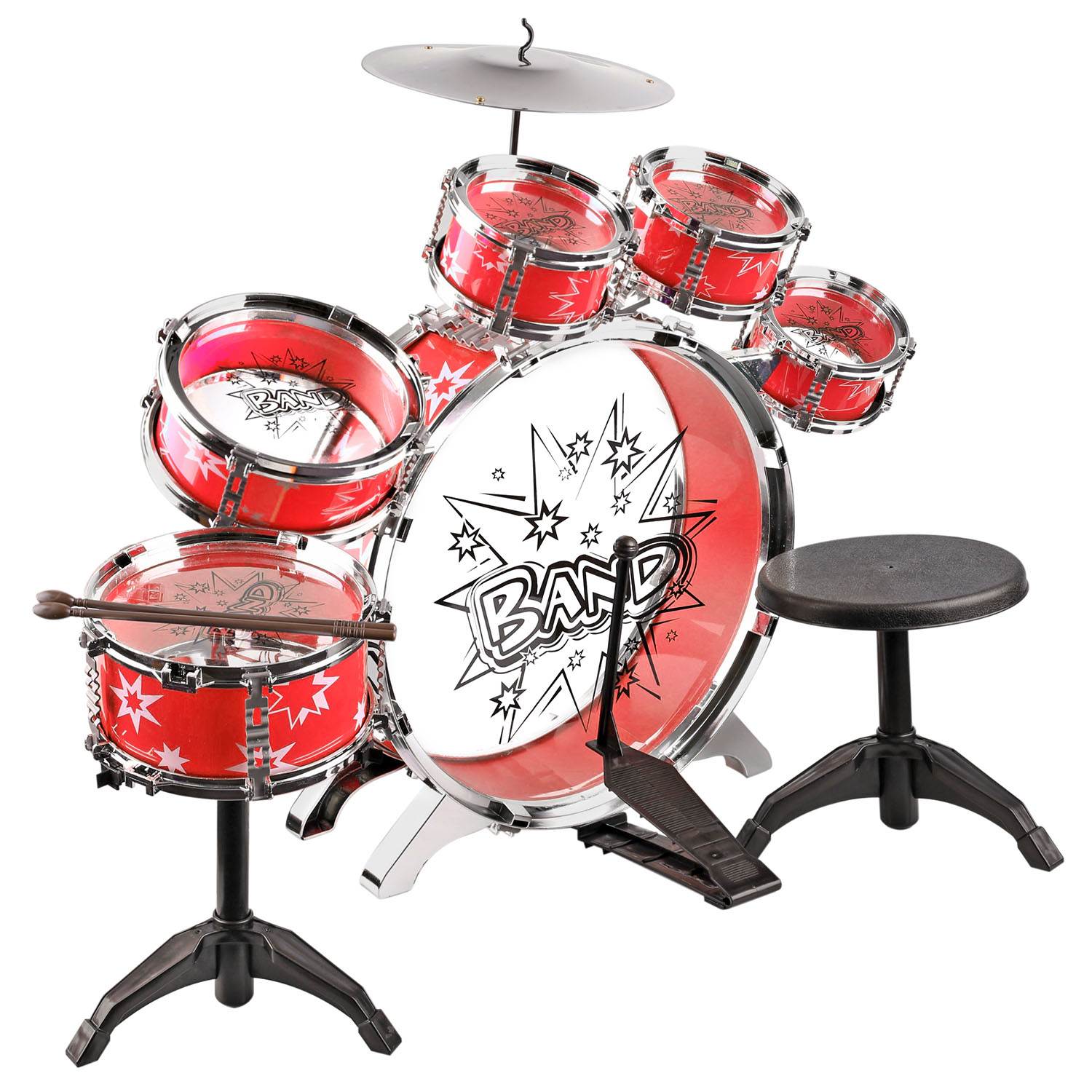 Urban Kit Kids Musical Drum Instrument Set Red UK-PS75A-RED