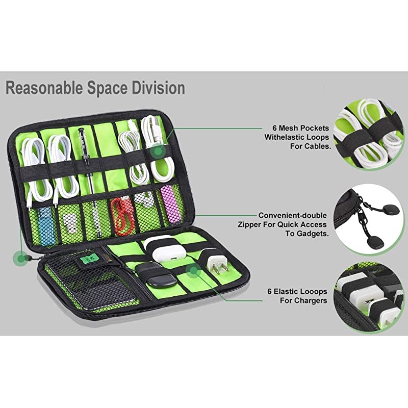 Reusable Fastening Cable Ties 6 Inch Adjustable Cord Strap Hook & Loop Microfiber Electronic Cord Ties, Black