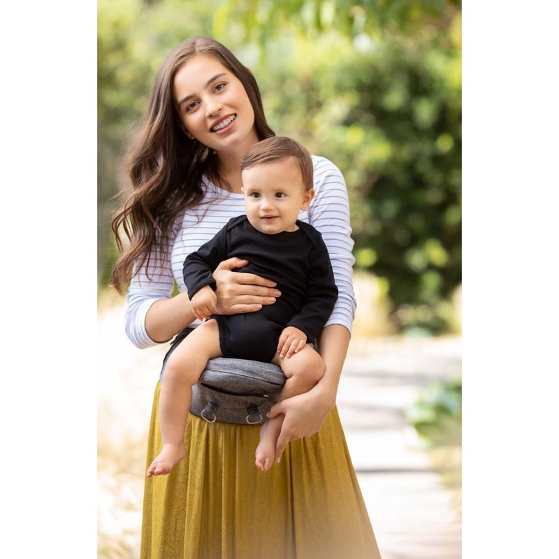 Moby 2-in-1 Baby Carrier + Hip Seat - Gray