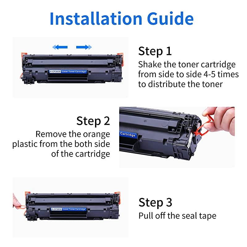 83X HCF283X Toner Compatible for HP 83A CF283A Toner Cartridge High Yield use with HP Laserjet Pro MFP M125fn M125fw M127fn M127fw M201n M201dw M225dn M225dw M225rdn Printer Black 4 Pack
